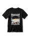 Παιδικό T-shirt Black Leonardo Da Vinci