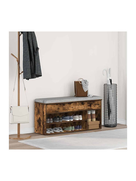 Entry Furniture with Shoe Rack Smoked Oak Brown...