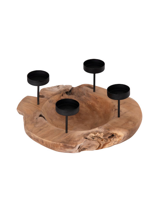 HomeMarkt Fran Wooden Candle Holder