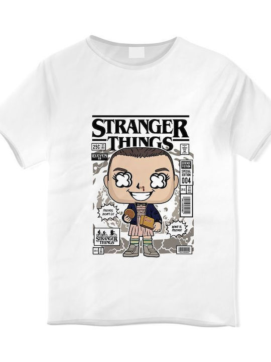 Kids' T-shirt White Eleven With Eggos Stranger Things Eleven Eggos Stranger Things