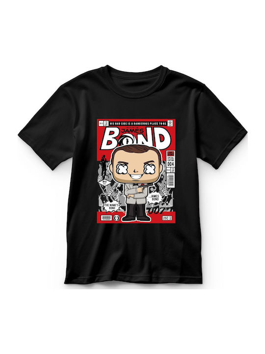 Παιδικό T-shirt Black James Bond