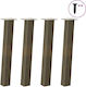 Console Table Legs 4 Pcs Natural Steel 72 cm St...