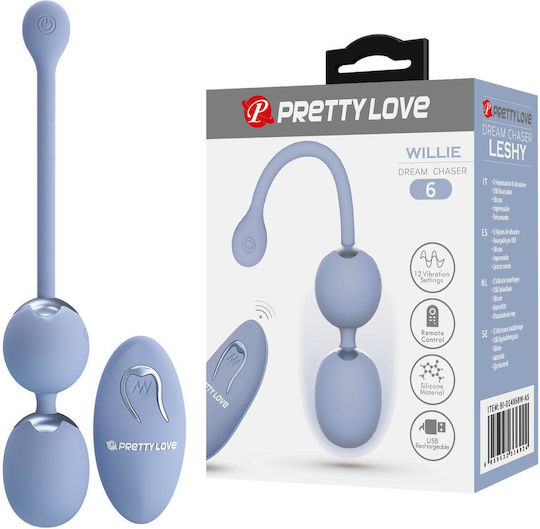 Pretty Love Willie Dream Chaser 6 Blue Wireless Remote Control 12 Vibration Functions Memory Fun