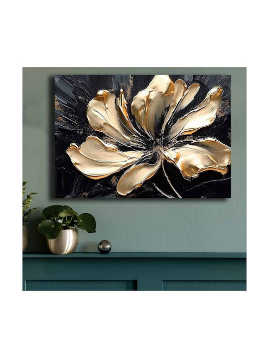 Canvas Painting 895fna1205 100x70cm Black-gold Wallity Horizontal Wood Canvas