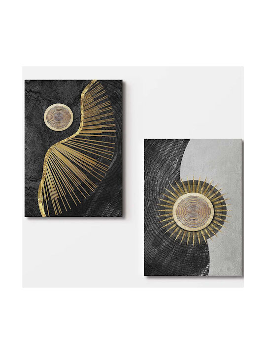 Set de Picturi pe Pânză 2 buc 910nvt1268 70x100cm Multi Wallity Vertical Lemn Pânză
