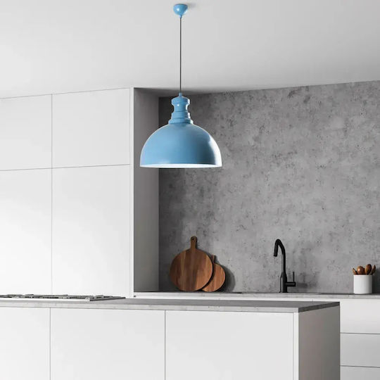 Opviq Kure Hängelampe Blau mit Fassung E27 40x40x134cm.
