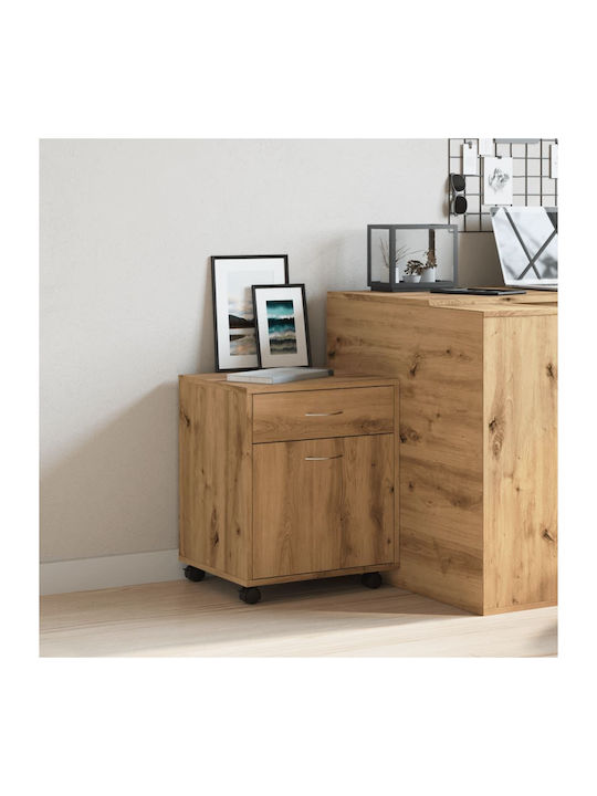 Kabinett Büro mit Rollen Artisan Oak 45x38x54cm