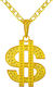 Accessory Necklace Gold Chain Dollar 70 Cm