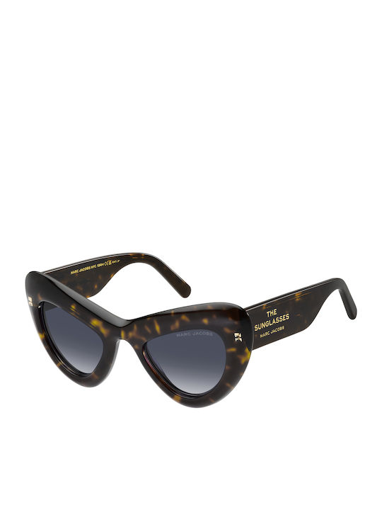 Marc Jacobs Sunglasses Brown with Acetate Frame & Blue Lens