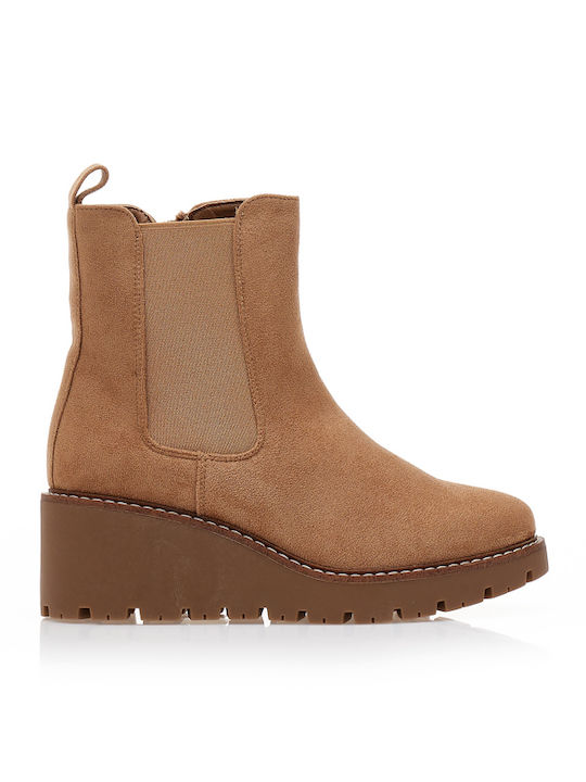 Tsoukalas Wildleder Stiefeletten Damen Braun