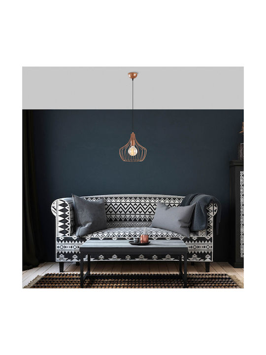 Opviq Mezopotamya Pendant Light Orange with Socket E27 27x27x126cm
