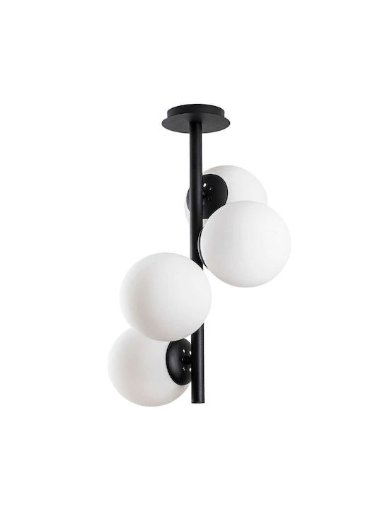 Opviq Faze Ceiling Mount Light 53cm Black with Socket E27
