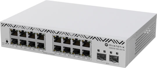 MikroTik Managed L2 Switch with 16 Gigabit (1Gbps) Ethernet Ports and 2 SFP Ports
