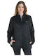 Long Women's Cardigan with Zipper Black