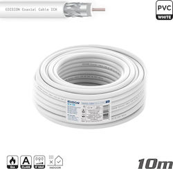 Edision Καλωδιο Coaxial Icx-10 Ccs Al Eca Pvc Λευκό 10m Edision Καλωδιο Coaxial Icx-10 Ccs Al Eca Pvc Λευκό 10m
