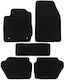 Set of Front and Rear Mats 5pcs for Ford Fiesta 2008-2017 Black