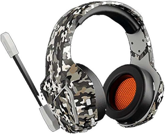 Meetion BTH014 Wireless Over Ear Gaming Headset with Connection Bluetooth / USB Desert Gray