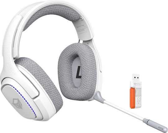 Meetion BTH012 Ασύρματο Over Ear Gaming Headset με σύνδεση Bluetooth / USB Λευκό for PC / PS4 / PS5