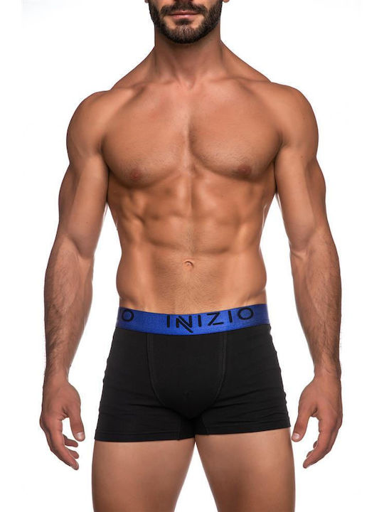 Inizio Men's Boxer BLACK / ROYAL BLUE