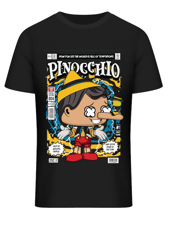 T-shirt Pinnochio Pop Culture Black