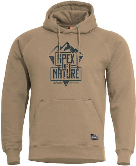 Pentagon “apex Nature” Hood Sweater-μπλούζα Φούτερ Καθημερινή Χρήση 82-tan Brown-καφέ Ανοιχτό