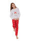 Sexen Pijama pentru copii De iarnă Din bumbac red