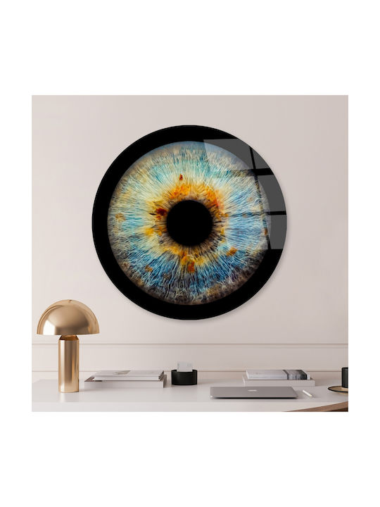 Πίνακας Γυάλινος 123bzm2634 Φ60cm Multi Wallity Στρόγγυλοι Γυαλί