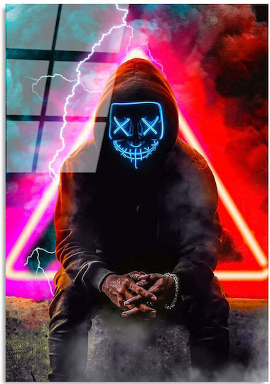 Πίνακας Γυάλινος 123bzm1139 70x100cm Multi Wallity Κάθετοι Γυαλί