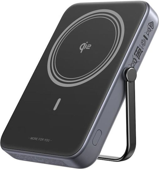 Ugreen PB764 MagSafe Power Bank 10000mAh 20W с USB-C порт Бързо зареждане 3.0 Сив