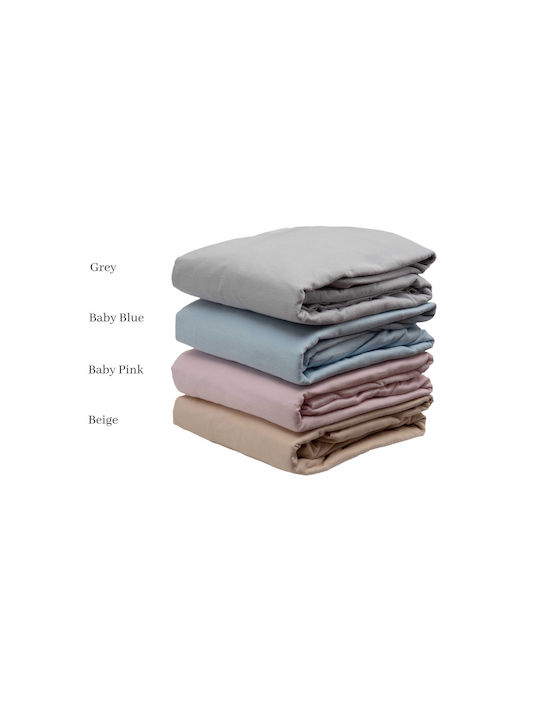 Epavlis Homeware Σχ. 0200 Σεντόνι Υπέρδιπλο Φανελένιο με Λάστιχο 160x200+30εκ. Grey
