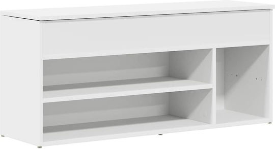 Mobilier de Intrare cu Dulap pentru Pantofi Alb 102x30.5x45cm Mobilier de Intrare cu Dulap pentru Pantofi Alb 102x30.5x45cm