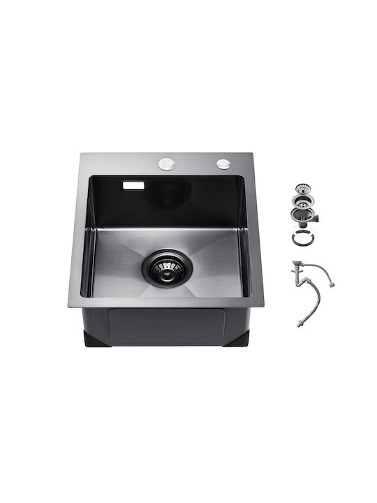 Vevor Ένθετος Νεροχύτης Inox Μ37xΠ42cm Μαύρος