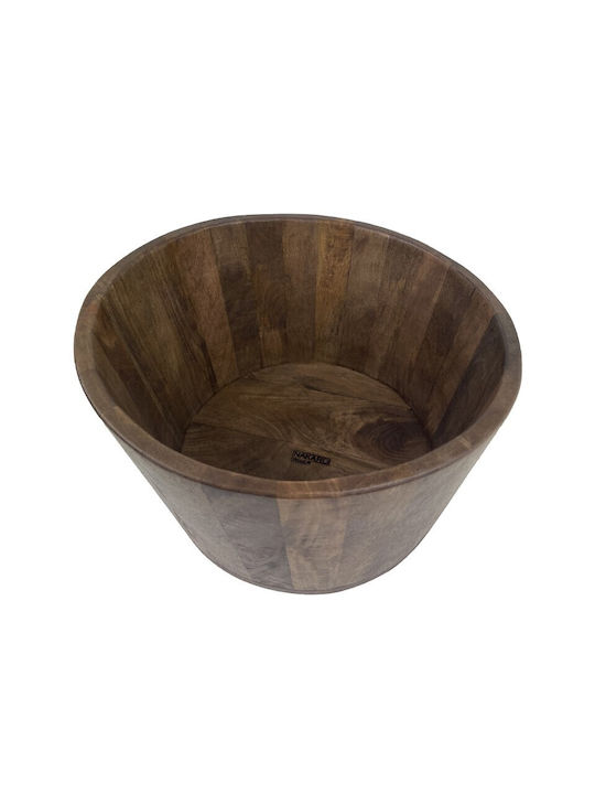 Nakaro Wood Wooden Salad Bowl Brown 40x40cm