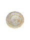 Fylliana Round Glass Decorative Platter Fl32 Gold 32x32x2cm