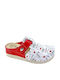 Vesna Damen Leder Anatomisch Clogs Red/Cooking