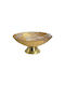 Fylliana Fl26 Dekorative Schüssel Glas Sockel Gold 26x26x10cm 1Stück