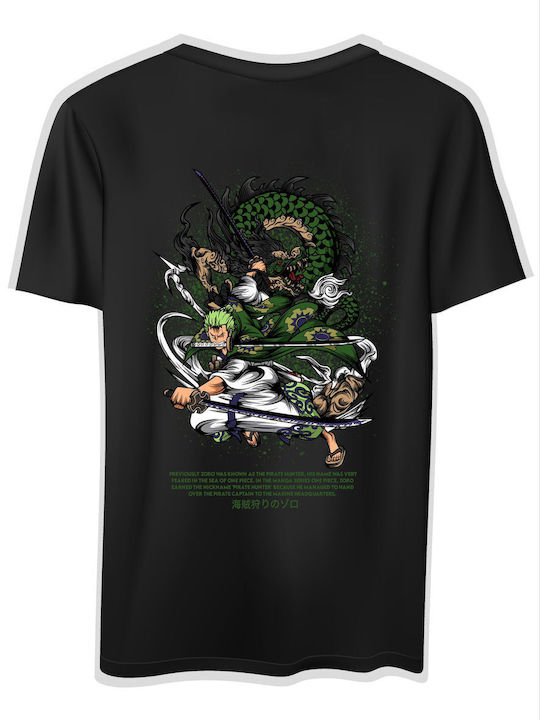 Тениска One Piece Roronoa Zoro Поп Култура Черна