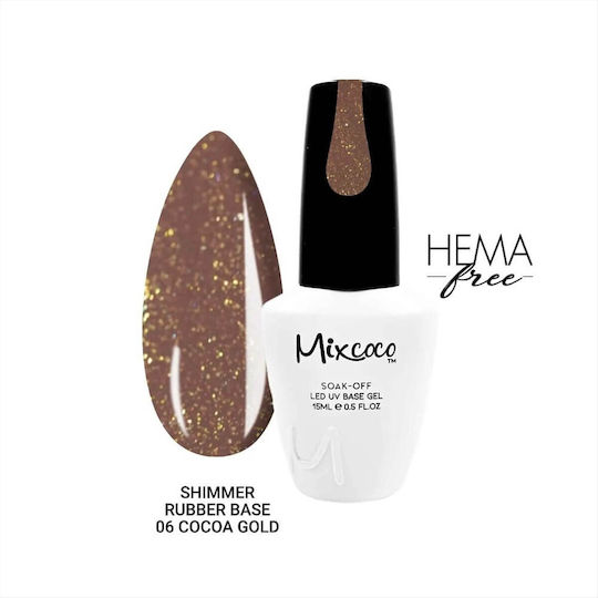 Mixcoco Base Coat / Top Coat για Ημιμόνιμα Βερνίκια Rubber 15ml