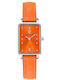 Pierre Lannier Women's Watch with Orange Leather Strap
