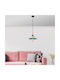 Opviq Natural Κρεμαστό Φωτιστικό Λευκό 24x103εκ.