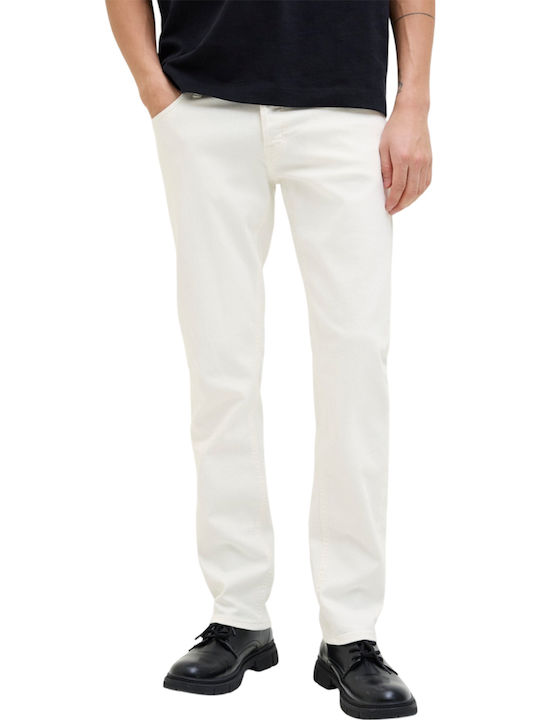 Jack & Jones GLENN Men's Jeans Pants Elastic Slim Fit White