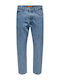 Men's Jeans Pants with Loose Tapered Fit Light Blue