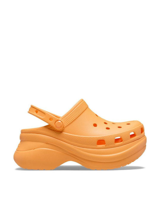 Crocs Classic Bae Γυναικεία Σαμπό Πορτοκαλί