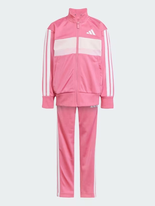 adidas Kids Sweatpants Set Pink Fusion/white/clear Pink 2pcs