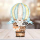 Taufdekoration Heißluftballon Tiere