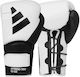 adidas Hybrid 350 Boxing Gloves Leather for Match White