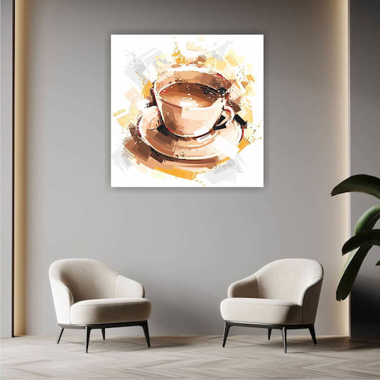 Coffee Frame Coffee Cup Gold Art 50x50 Coffee Frame Coffee Cup Gold Art 50x50