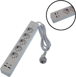 Jortan Power Strip 5 Sockets with Cable 2m Jortan Power Strip 5 Sockets with Cable 2m