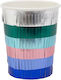 Meri Meri Metallic Fringe Ποτήρι μιας Χρήσης Χάρτινo 256ml 8τμχ