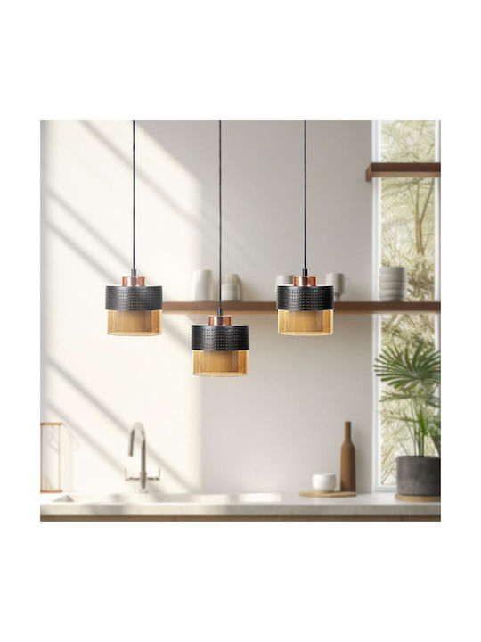 Fylliana Pendant Light Bronze with Socket E27 50x15x75cm